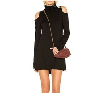 Michael Lauren Harp Turtleneck Cold Shoulder Dress